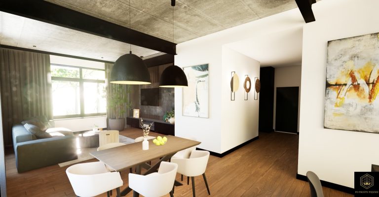 loft przedpokój, lampy novodworski