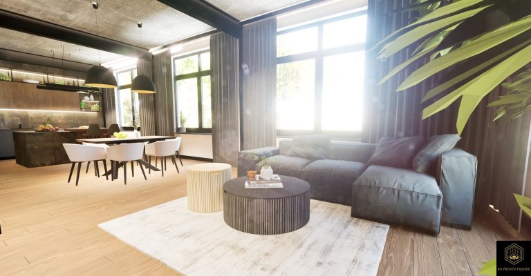 wnętrze w stylu loftowym