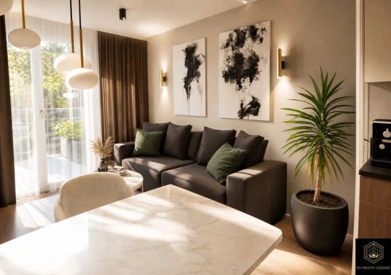 pomysł na ścianę w salonie, led w suficie, nowoczesny, glamour, new york